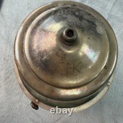 Antique The Air O Lantern Coleman Wichita KS Brass Body Nickel Plated QL Pyrex