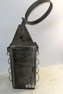 Antique Tin Candle Lantern Smith-Made Lamp Circa 1860