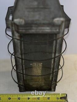 Antique Tin Candle Lantern Smith-Made Lamp Circa 1860