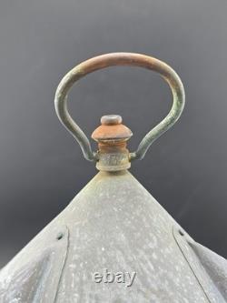 Antique Tin Mica Window Candle Lantern