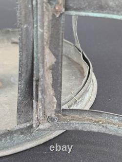 Antique Tin Mica Window Candle Lantern