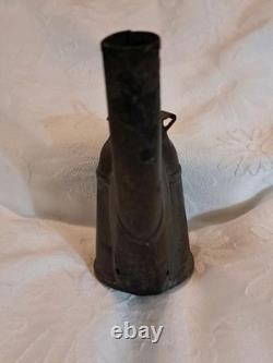 Antique Tin Miners Lamp Mining Tool Hat Mount Teapot Lantern