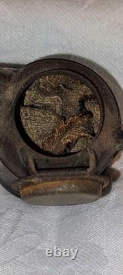 Antique Tin Miners Lamp Mining Tool Hat Mount Teapot Lantern