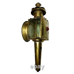 Antique Traditional Brass Carriage Lantern Oil Coach Light