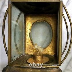 Antique Traditional Brass Carriage Lantern Oil Coach Light