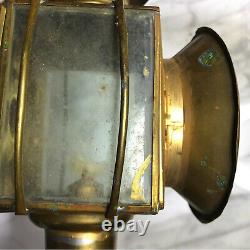 Antique Traditional Brass Carriage Lantern Oil Coach Light