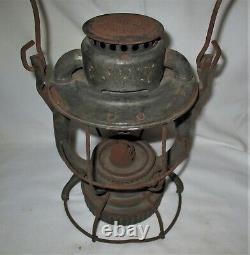 Antique USA Maine Central Railroad Train Station Oil Lantern Dietz Vesta Lamp Us