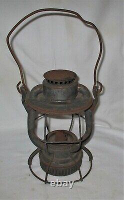 Antique USA Maine Central Railroad Train Station Oil Lantern Dietz Vesta Lamp Us