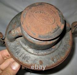 Antique USA Maine Central Railroad Train Station Oil Lantern Dietz Vesta Lamp Us