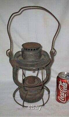 Antique USA Maine Central Railroad Train Station Oil Lantern Dietz Vesta Lamp Us