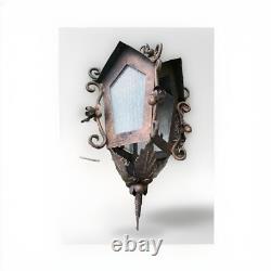 Antique VINTAGE Spanish lantern hurricane Lamp ARCHITECTURAL SALVAGE