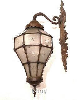 Antique Versailles Wall Mounted Bronze & Brass Chandelier Lantern