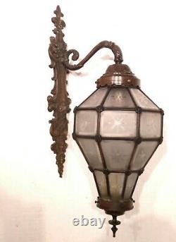 Antique Versailles Wall Mounted Bronze & Brass Chandelier Lantern