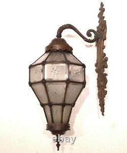 Antique Versailles Wall Mounted Bronze & Brass Chandelier Lantern