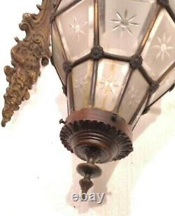 Antique Versailles Wall Mounted Bronze & Brass Chandelier Lantern