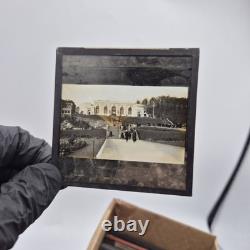 Antique Victorian Magic Lantern Glass Slides Set Of 50 Mixed Topics
