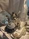 Antique Victorian cast Iron Wall hanging Oil Lamp with Mercury Reflector