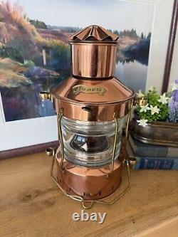 Antique Vintage 1920 1940 Maritime Anchor Light Lamp D. H. R. Holland Nautical