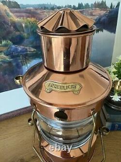 Antique Vintage 1920 1940 Maritime Anchor Light Lamp D. H. R. Holland Nautical