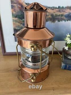 Antique Vintage 1920 1940 Maritime Anchor Light Lamp D. H. R. Holland Nautical