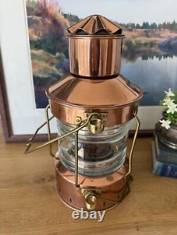 Antique Vintage 1920 1940 Maritime Anchor Light Lamp D. H. R. Holland Nautical
