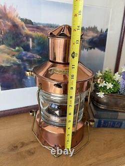 Antique Vintage 1920 1940 Maritime Anchor Light Lamp D. H. R. Holland Nautical