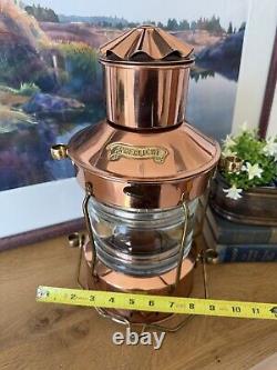 Antique Vintage 1920 1940 Maritime Anchor Light Lamp D. H. R. Holland Nautical
