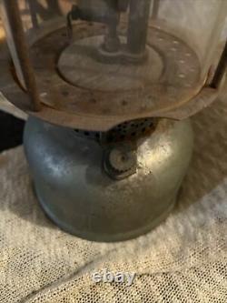 Antique Vintage 1920's Coleman Lantern Quick Lite Pyrex Globe Double Mantle