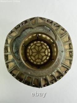 Antique Vintage 1930's Pierced Brass Ornate Shinto Shrine Lantern Hanging Lamp