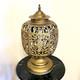 Antique Vintage 1930's Pierced Brass Ornate Shinto Shrine Lantern Heavy