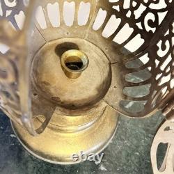 Antique Vintage 1930's Pierced Brass Ornate Shinto Shrine Lantern Heavy