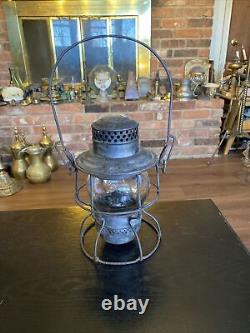 Antique Vintage Adams & Westlake Adlake Railroad Lantern, Delaware & Hudson D&H