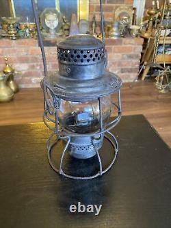 Antique Vintage Adams & Westlake Adlake Railroad Lantern, Delaware & Hudson D&H