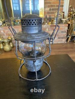 Antique Vintage Adams & Westlake Adlake Railroad Lantern, Delaware & Hudson D&H