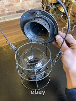 Antique Vintage Adams & Westlake Adlake Railroad Lantern, Delaware & Hudson D&H