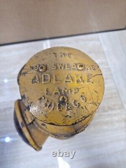 Antique Vintage Adlake Non Sweating Lantern Antique Railroad Lamp Chicago