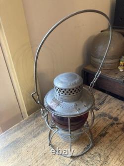 Antique Vintage Adlake RED globe Railroad kerosene lantern US and Canada