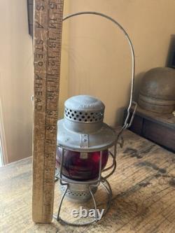 Antique Vintage Adlake RED globe Railroad kerosene lantern US and Canada