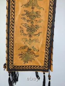 Antique Vintage Asian Paper Hand Painted Hanging Light Shade Lantern