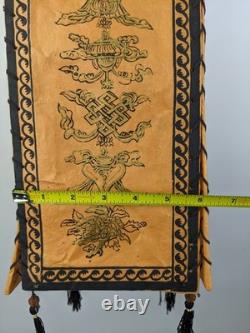 Antique Vintage Asian Paper Hand Painted Hanging Light Shade Lantern