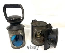 Antique / Vintage BRITISH RAIL Railway 3 Aspect Railway BR Lantern Lamp & Burner