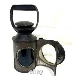 Antique / Vintage BRITISH RAIL Railway 3 Aspect Railway BR Lantern Lamp & Burner