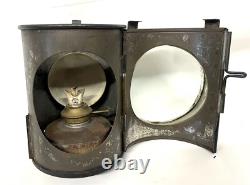 Antique / Vintage BRITISH RAIL Railway 3 Aspect Railway BR Lantern Lamp & Burner