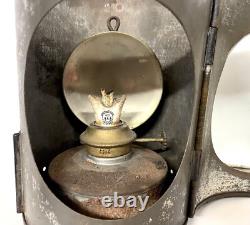 Antique / Vintage BRITISH RAIL Railway 3 Aspect Railway BR Lantern Lamp & Burner