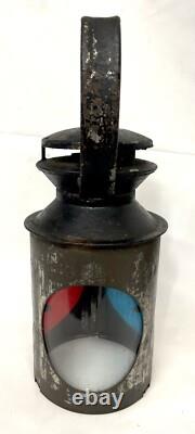 Antique / Vintage BRITISH RAIL Railway 3 Aspect Railway BR Lantern Lamp & Burner