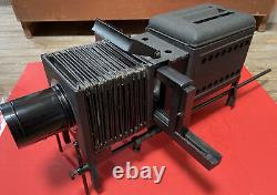 Antique Vintage Bausch & Lomb Bellows Lantern Glass Slide Projector Early 1900s