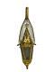 Antique Vintage Brass Church Altar Processional Torch Candle Holder Lantern Read