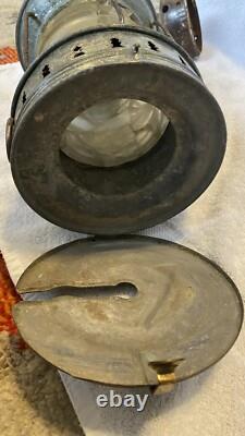 Antique Vintage Brass Galvanized Nautical Marine Boat Lantern RARE Collectible