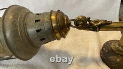 Antique Vintage Brass Galvanized Nautical Marine Boat Lantern RARE Collectible