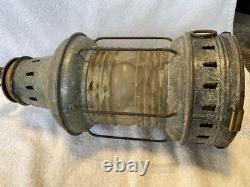 Antique Vintage Brass Galvanized Nautical Marine Boat Lantern RARE Collectible